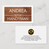 Timber Wood White Frame Handyman Visitekaartje (Voorkant / Achterkant)