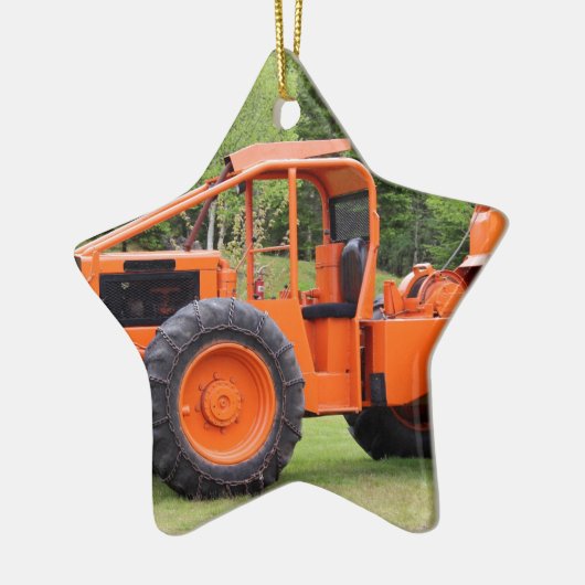Timberjack Skidder Keramisch Ornament (Links)