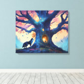 Timberland Wolf Canvas Afdruk (Insitu (Houten vloer))