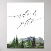Timberline Forest Mountain Kaarten en geschenken t Poster (Voorkant)