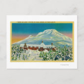 Timberline Lodge in de winter te Mt Hood Briefkaart (Voorkant)