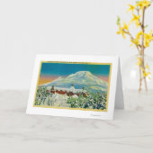 Timberline Lodge in de winter te Mt Hood Kaart (Gele Bloem)