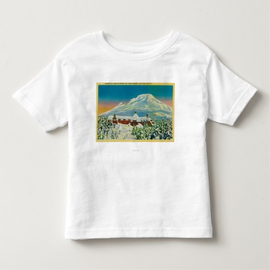 Timberline Lodge in de winter te Mt Hood Kinder Shirts (Voorkant)