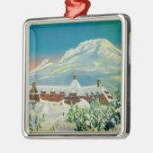 Timberline Lodge in de winter te Mt Hood Metalen Ornament (Links)