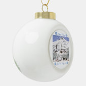 Timberline Lodge-kerstboomornament Snowflake Keramische Bal Ornament (Links)