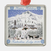 Timberline Lodge-kerstversiering Metalen Ornament (Voorkant)