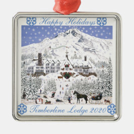 Timberline Lodge-kerstversiering Metalen Ornament