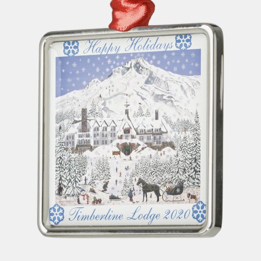 Timberline Lodge-kerstversiering Metalen Ornament (Links)