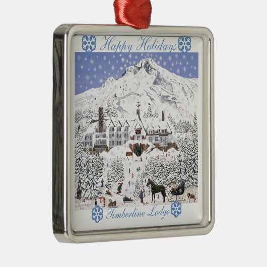 Timberline Lodge-kerstversiering Metalen Ornament (Rechts)