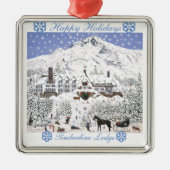 Timberline Lodge-kerstversiering Metalen Ornament (Voorkant)