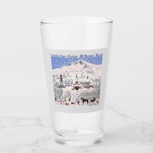 Timberline Lodge ~ Mount Hood kussen Glas (Voorkant)