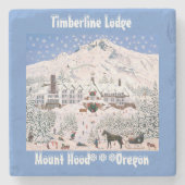 Timberline Lodge-Onderzetters Stenen Onderzetter (Voorkant)
