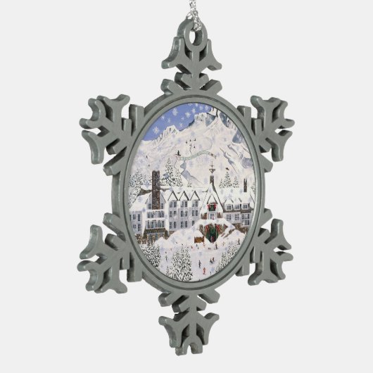 Timberline Lodge Tin Sneeuwvlok Ornament (Links)
