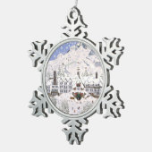 Timberline Lodge Tin Sneeuwvlok Ornament (Rechts)