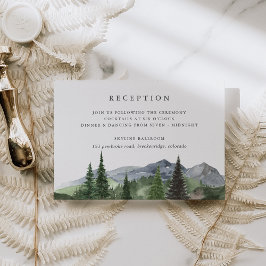Timberline | Mountain Forest Wedding Reception Informatiekaartje