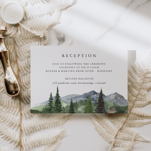 Timberline | Mountain Forest Wedding Reception Informatiekaartje