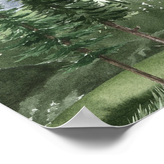 Timberline | Mountain Forest Wedding Welcome Sign Poster (Hoek)