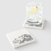 Timberline, Mt. Hood Stone Onderzetter (Zijkant)