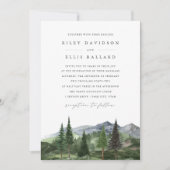 Timberline | Photo Back Forest & Mountain Wedding Kaart (Voorkant)