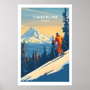 Timberline Print Oregon Ski Poster 1