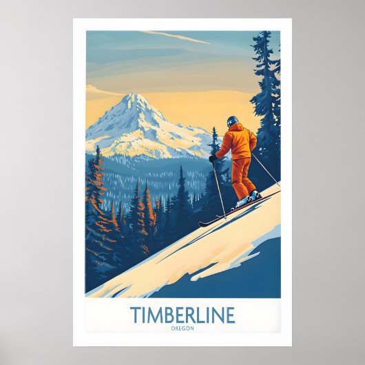 Timberline Wand Kunst Ski Poster 1 (Voorkant)