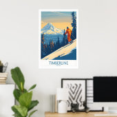 Timberline Wand Kunst Ski Poster 1 (Thuiskantoor)