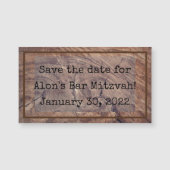 Timberlines Magnetic Save the Date Card (Voorkant)