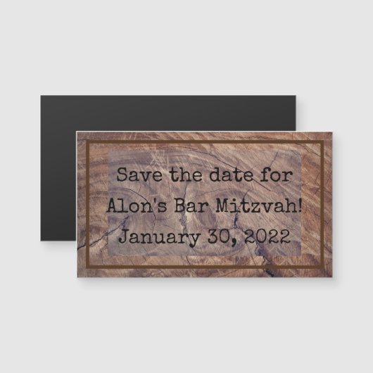 Timberlines Magnetic Save the Date Card (Voorkant / Achterkant)