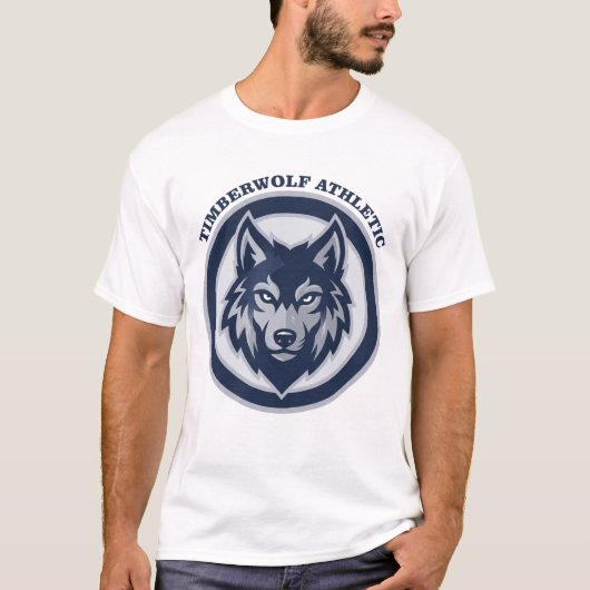 Timberwolf Atletisch Wapen Sportteam T-shirt (Voorkant)