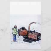 Timberwolf-houtchipper Briefpapier (Voorkant)