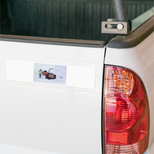 Timberwolf-houtchipper Bumpersticker (Op Truck)