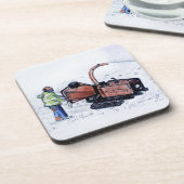 Timberwolf-houtchipper Drankjes Onderzetter (Linkerzijde)