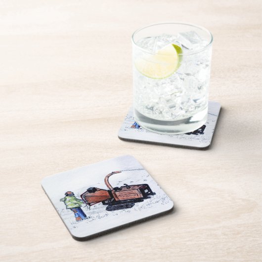 Timberwolf-houtchipper Drankjes Onderzetter (Rechterzijde)