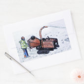 Timberwolf-houtchipper Rechthoekige Sticker (Envelop)