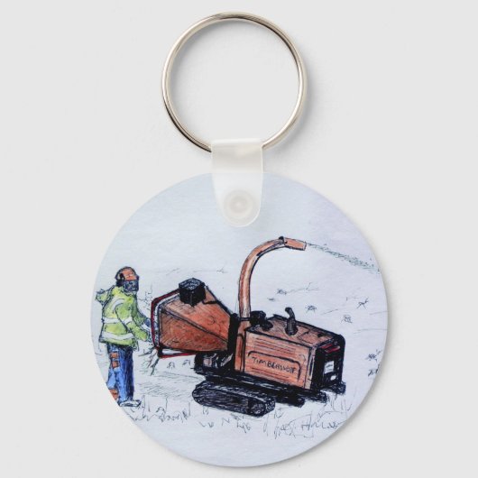Timberwolf-houtchipper Sleutelhanger (Voorkant)