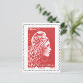 Timbre Marianne Briefkaart (Staand voorkant)