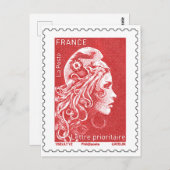 Timbre Marianne Briefkaart (Voorkant / Achterkant)