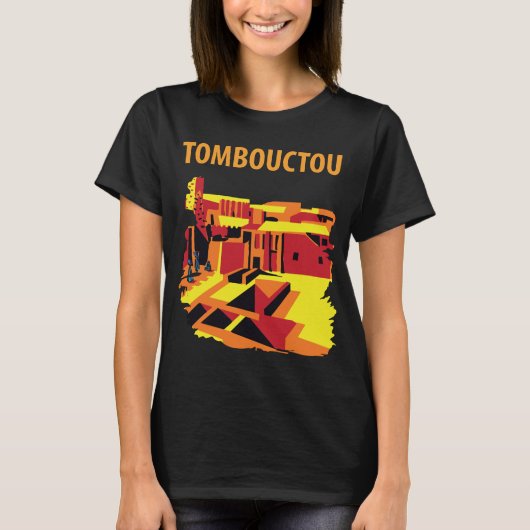 Timbuktu Mali Woestijn Retro Reis T-Shirt (Voorkant)
