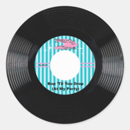 Time 45-rpm voor feestdag ronde sticker