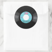 Time 45-rpm voor feestdag ronde sticker (Tas)