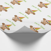 Time-aap van partij cadeaupapier (Hoek)