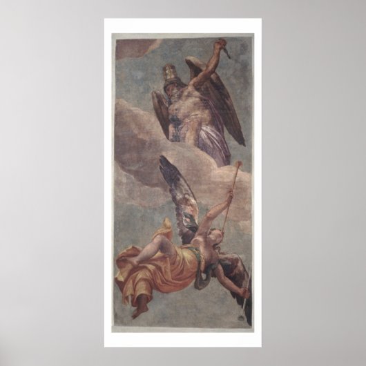 Time and Fame, van de sacristy (fresco) Poster (Voorkant)