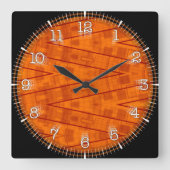 Time and illustrated art on your wall. vierkante klok (Voorkant)