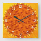 Time and illustrated art on your wall. vierkante klok (Voorkant)