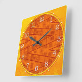 Time and illustrated art on your wall. vierkante klok (Hoek)