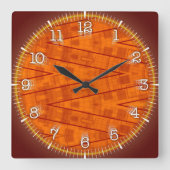 Time and illustrated art on your wall. vierkante klok (Voorkant)