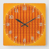 Time and illustrated art on your wall. vierkante klok (Voorkant)