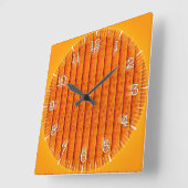 Time and illustrated art on your wall. vierkante klok (Hoek)