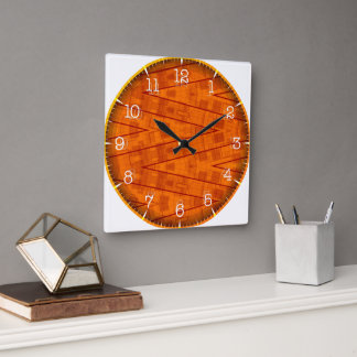 Time and illustrated art on your wall. vierkante klok