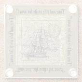 Time and Tide Blackbeard Quote Drink Glazen Onderzetter (Achterkant)